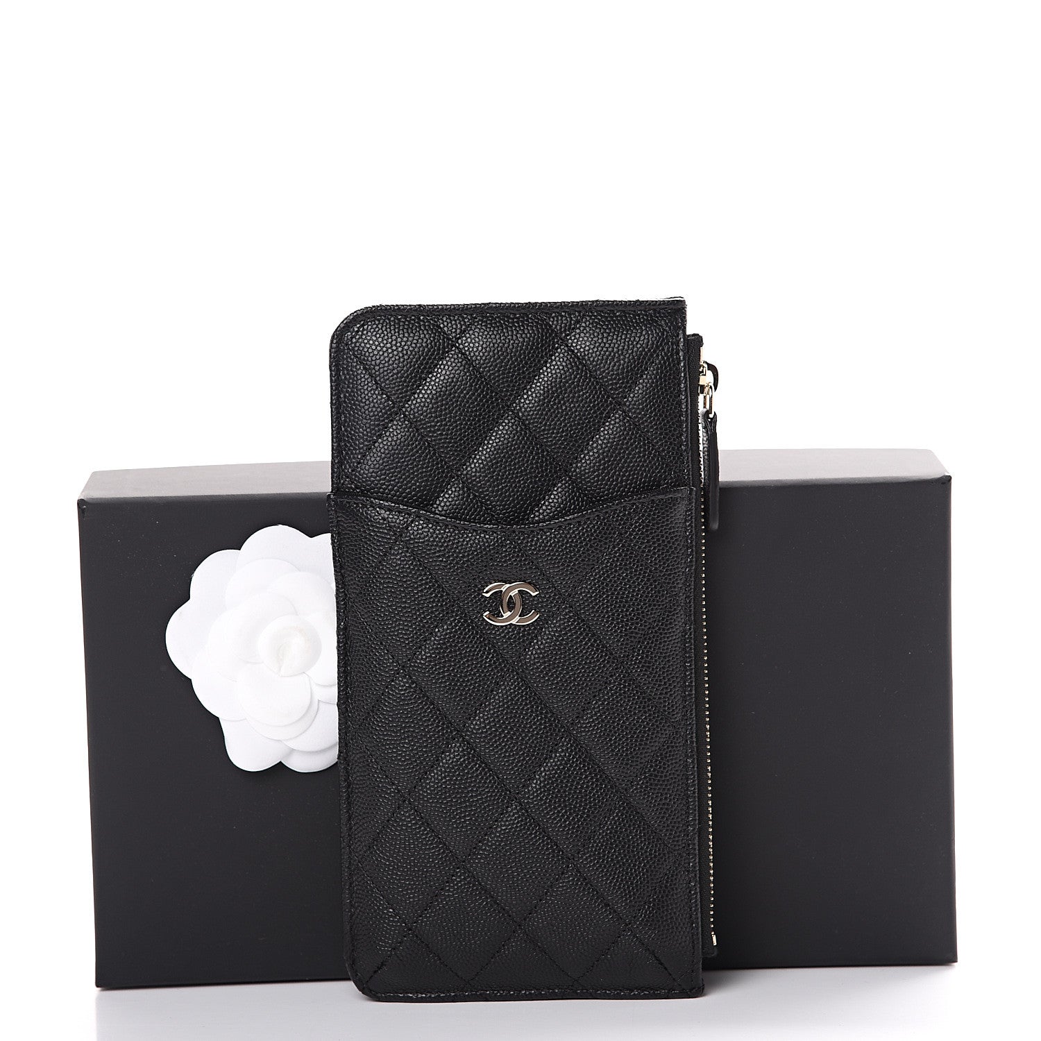 Chanel Caviar Quilted Classic iPhone Pouch Black 7 of 7