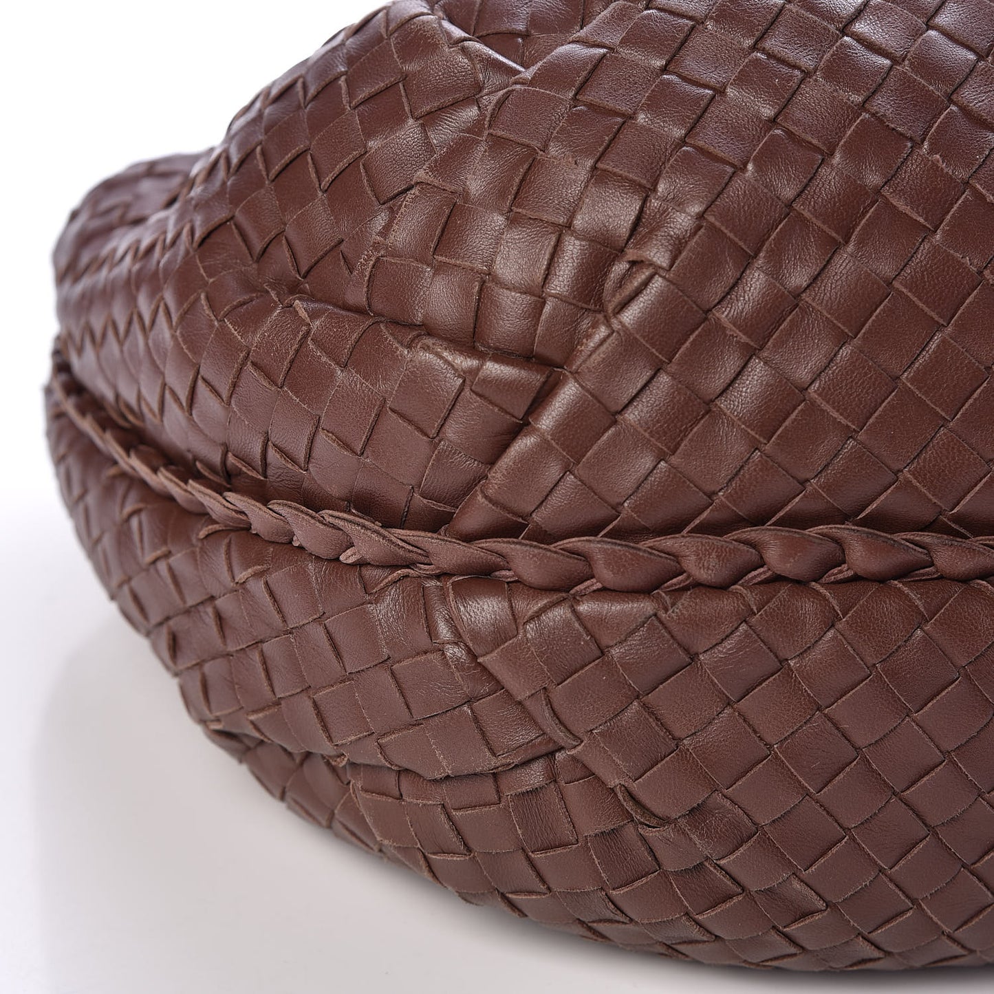 Nappa Intrecciato Medium Belly Veneta Hobo Truffle