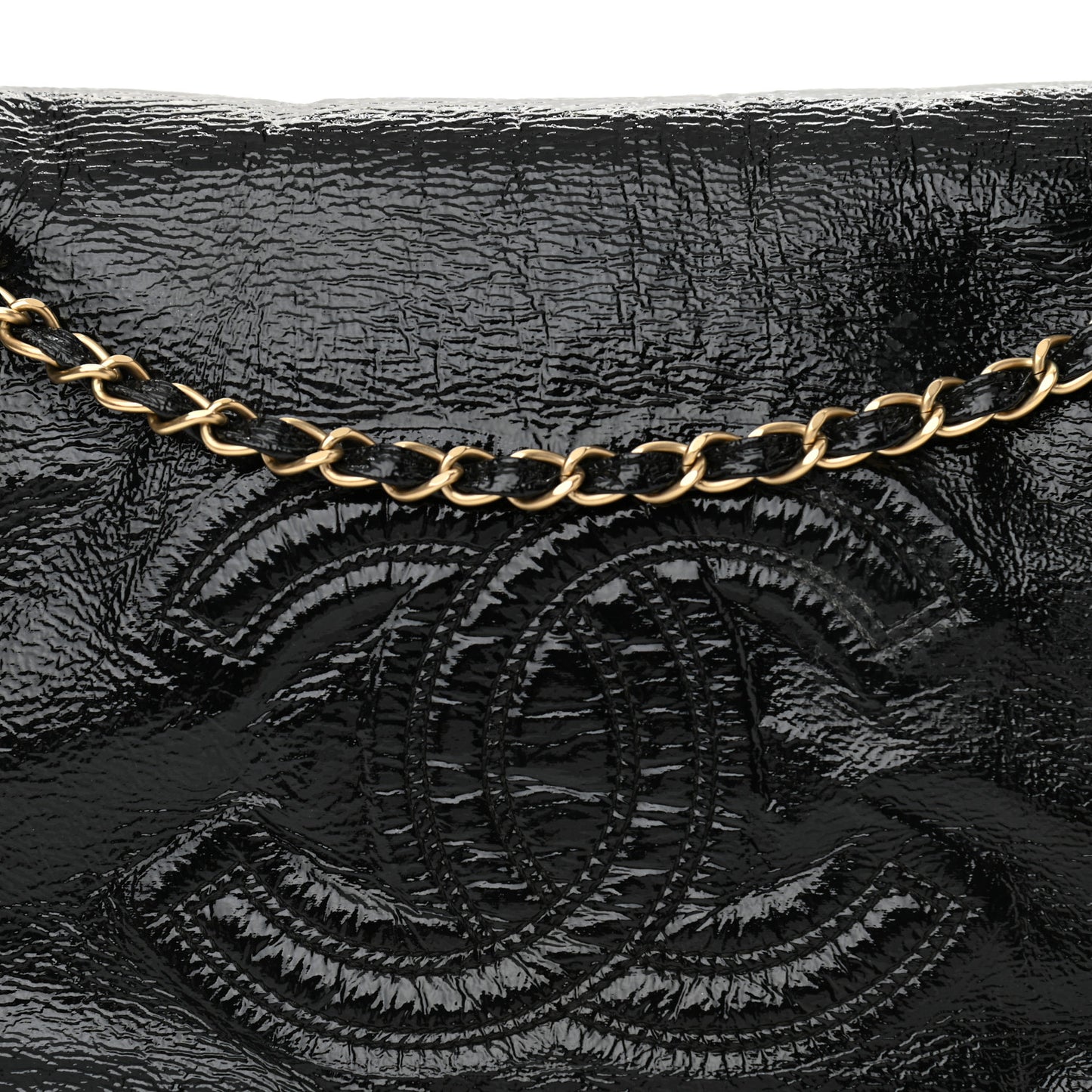 Vinyl Medium Rock and Chain Flap Black