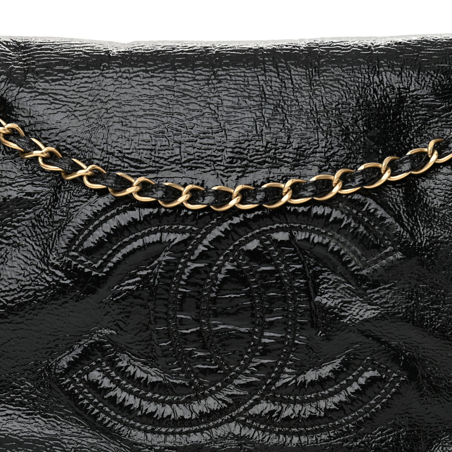 Chanel Vinyl Medium Rock and Chain Flap Black 8 of 11