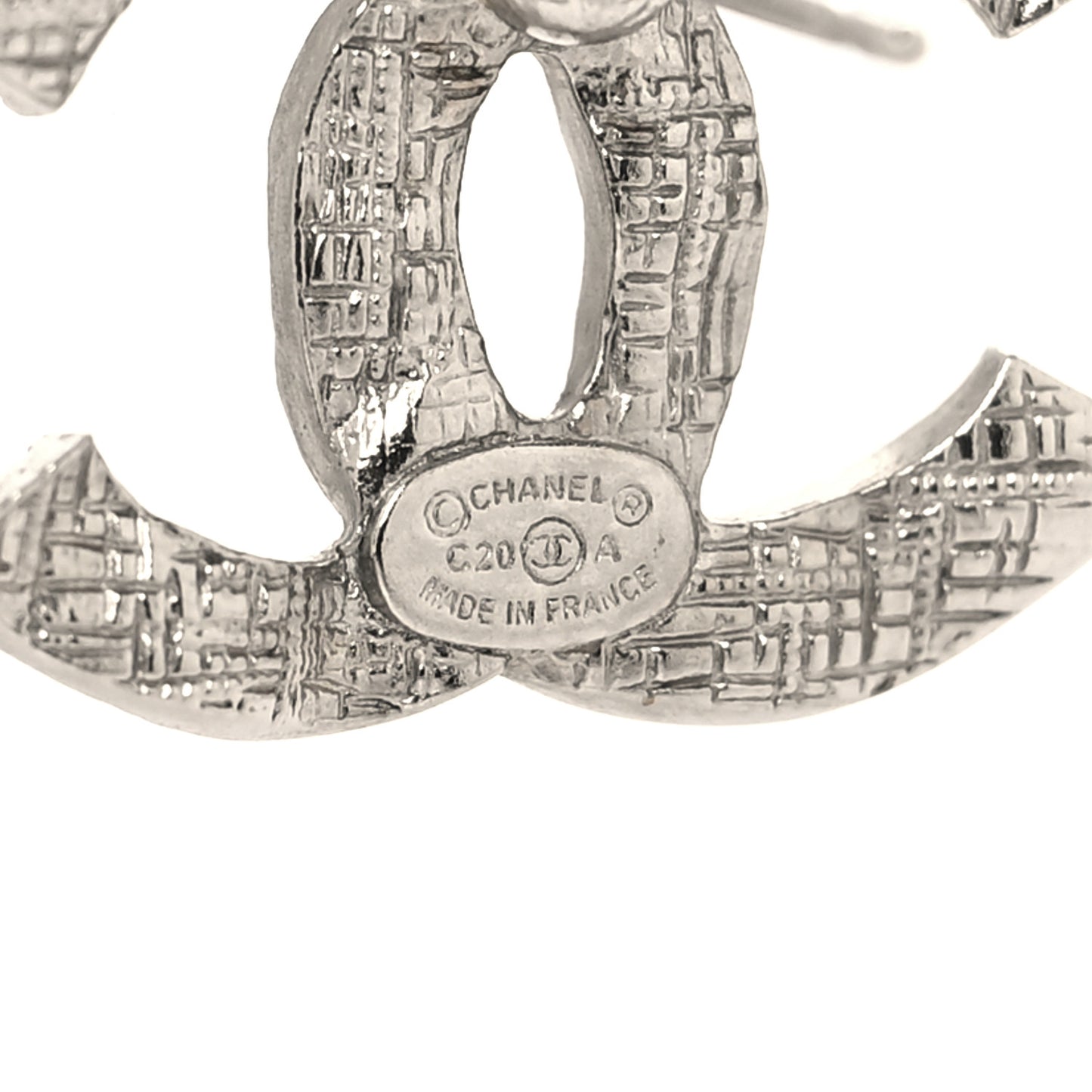 Crystal CC Earrings Silver