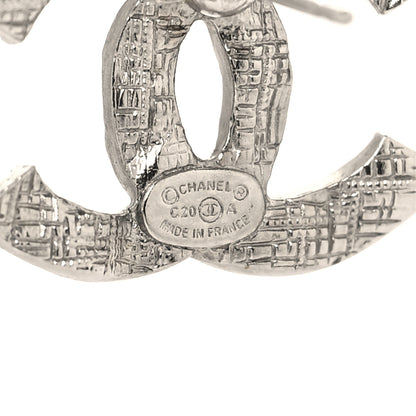 Chanel Crystal CC Earrings Silver 4 of 4