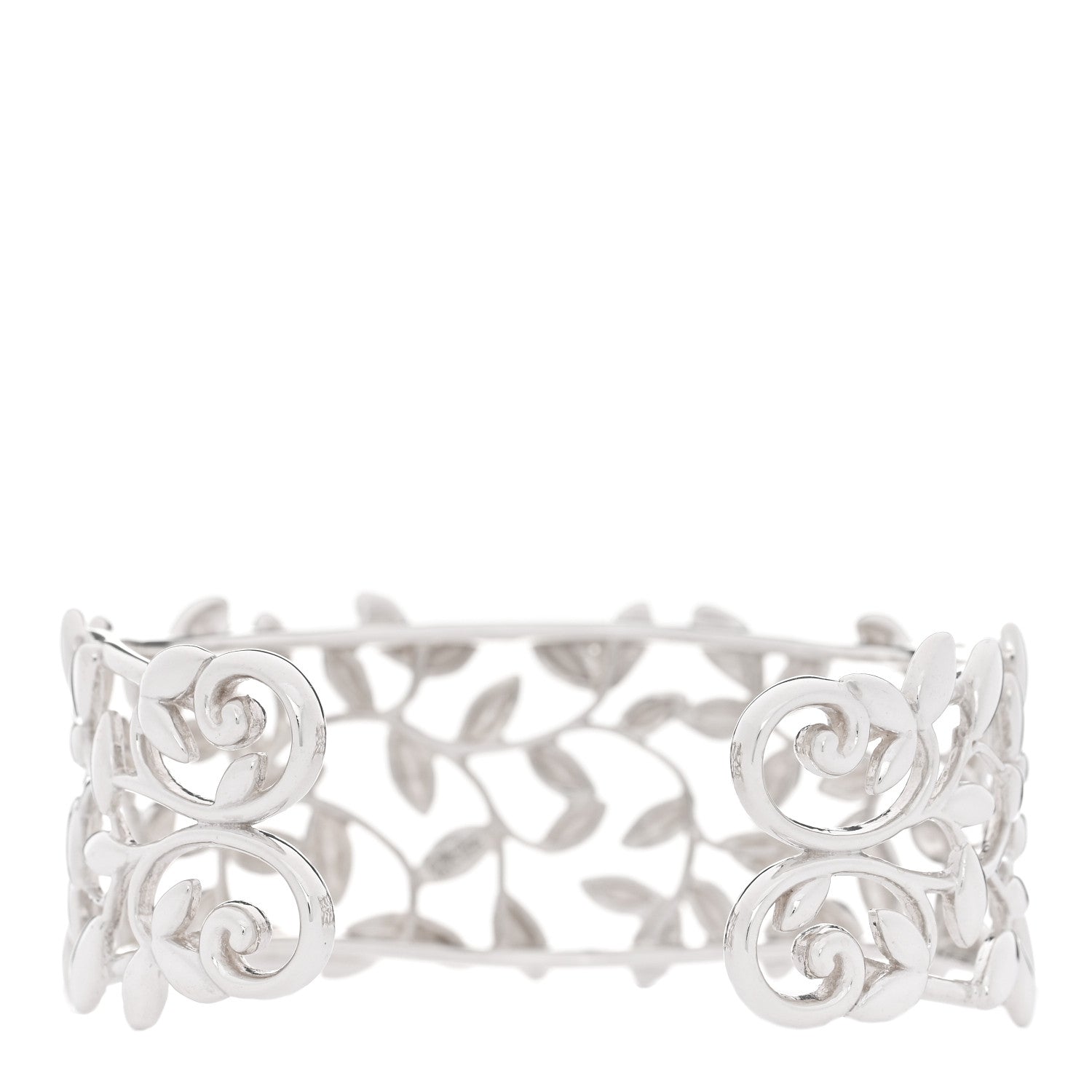 Tiffany Sterling Silver Paloma Picasso Olive Leaf Cuff Bracelet 2 of 4
