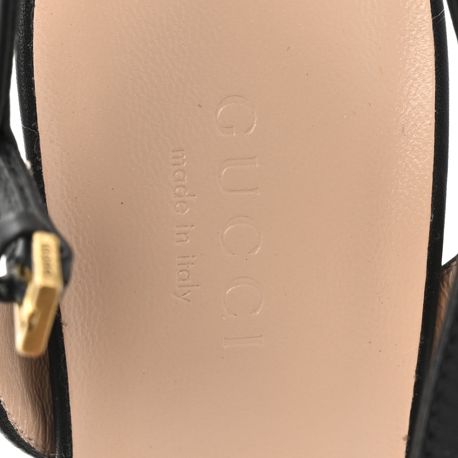 Gucci Lifford Calfskin GG Marmont Ankle Wrap 105mm Sandals 37 Black 8 of 11