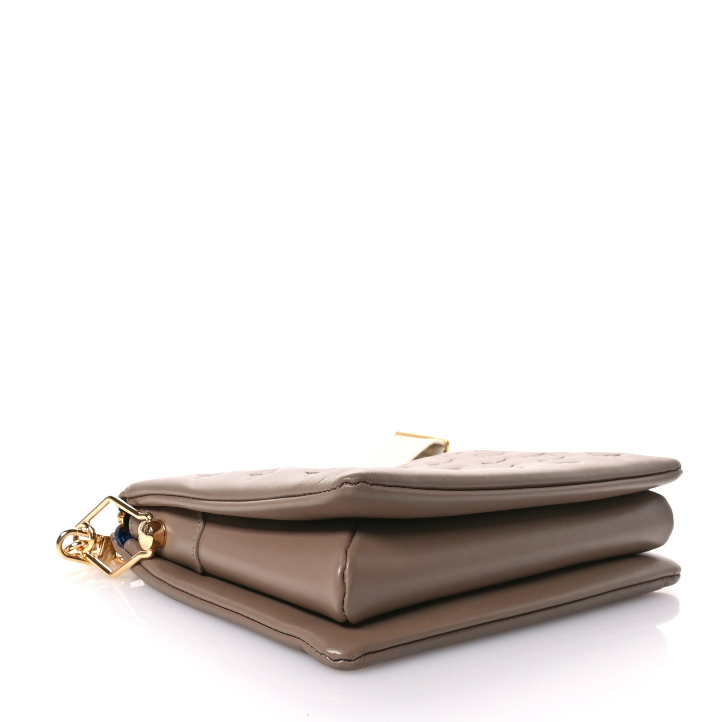 Lambskin Embossed Monogram Coussin PM Taupe