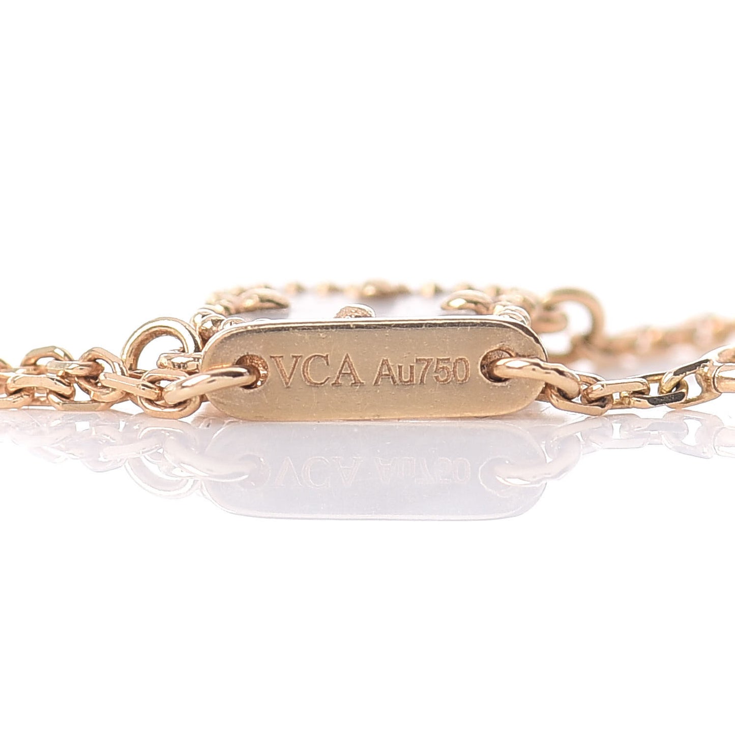 18K Yellow Gold Mother of Pearl Sweet Alhambra Bracelet