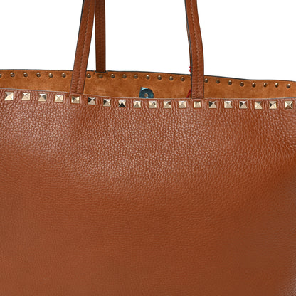 Valentino Garavani Grained Calfskin Rockstud Shoulder Tote Selleria 7 of 10