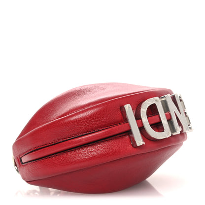 Fendi Vitello Grace New Matte Nano Fendigraphy Hobo Charm Scarlet Sage 4 of 11