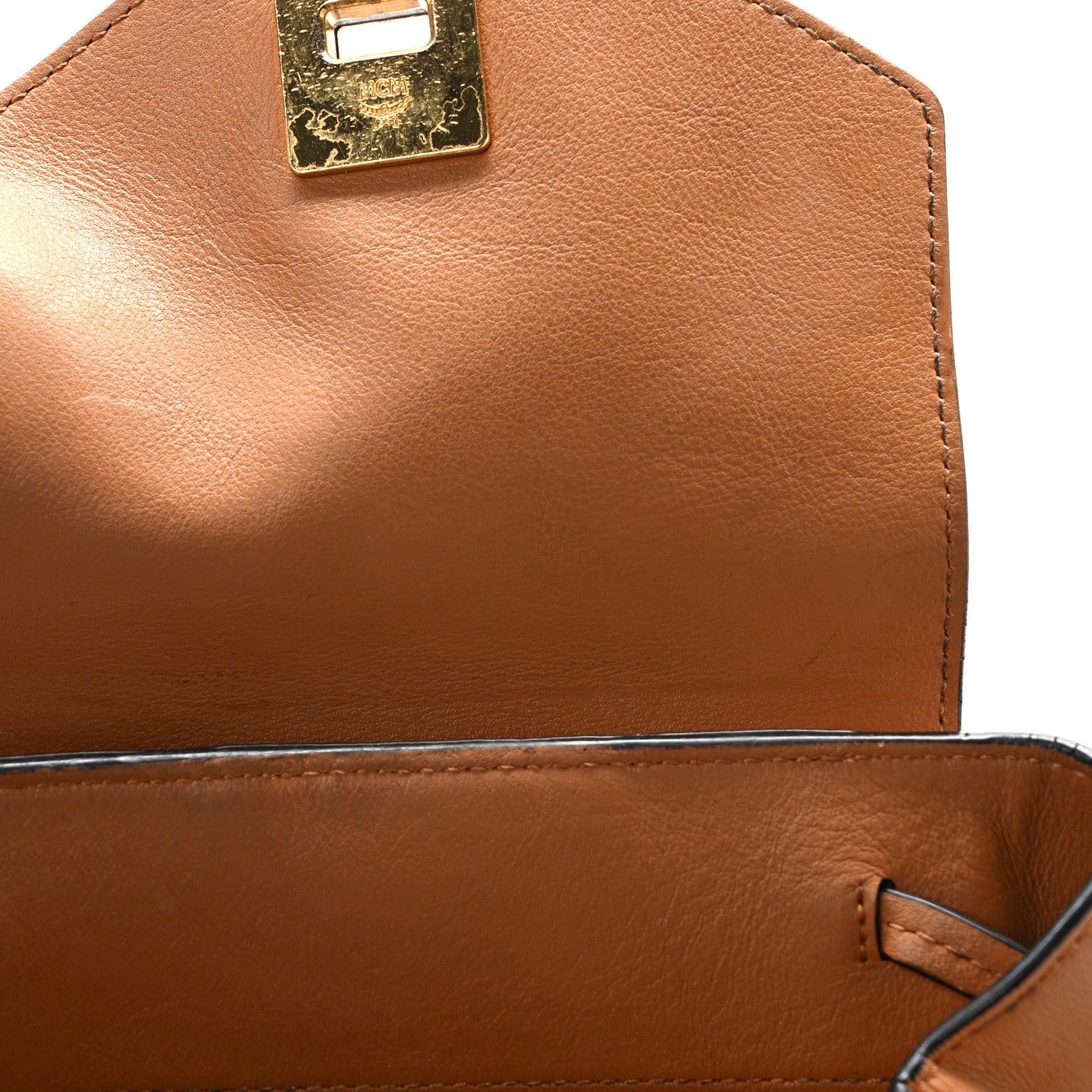 MCM Visetos Small Essential Backpack Cognac 13 of 13