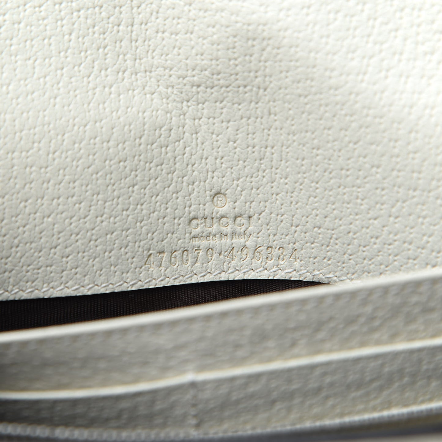 GG Supreme Monogram Web Queen Margaret Chain Wallet White