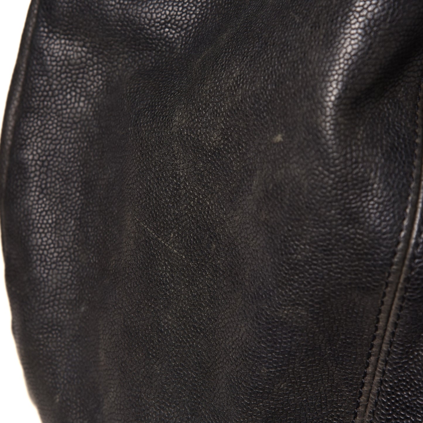 Distressed Caviar XL Coco Cabas Black