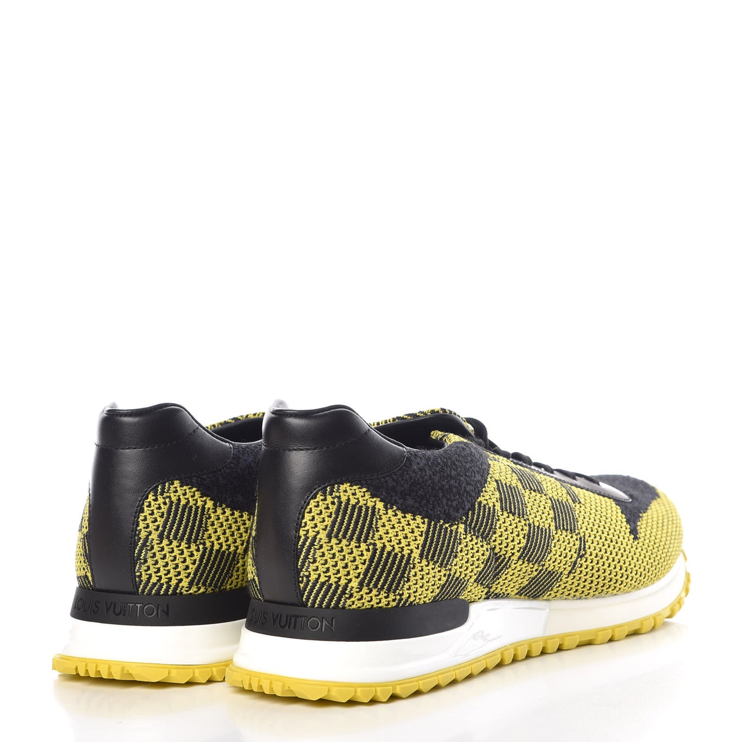 Calfskin Damier Run Away Sneakers 7.5 Yellow