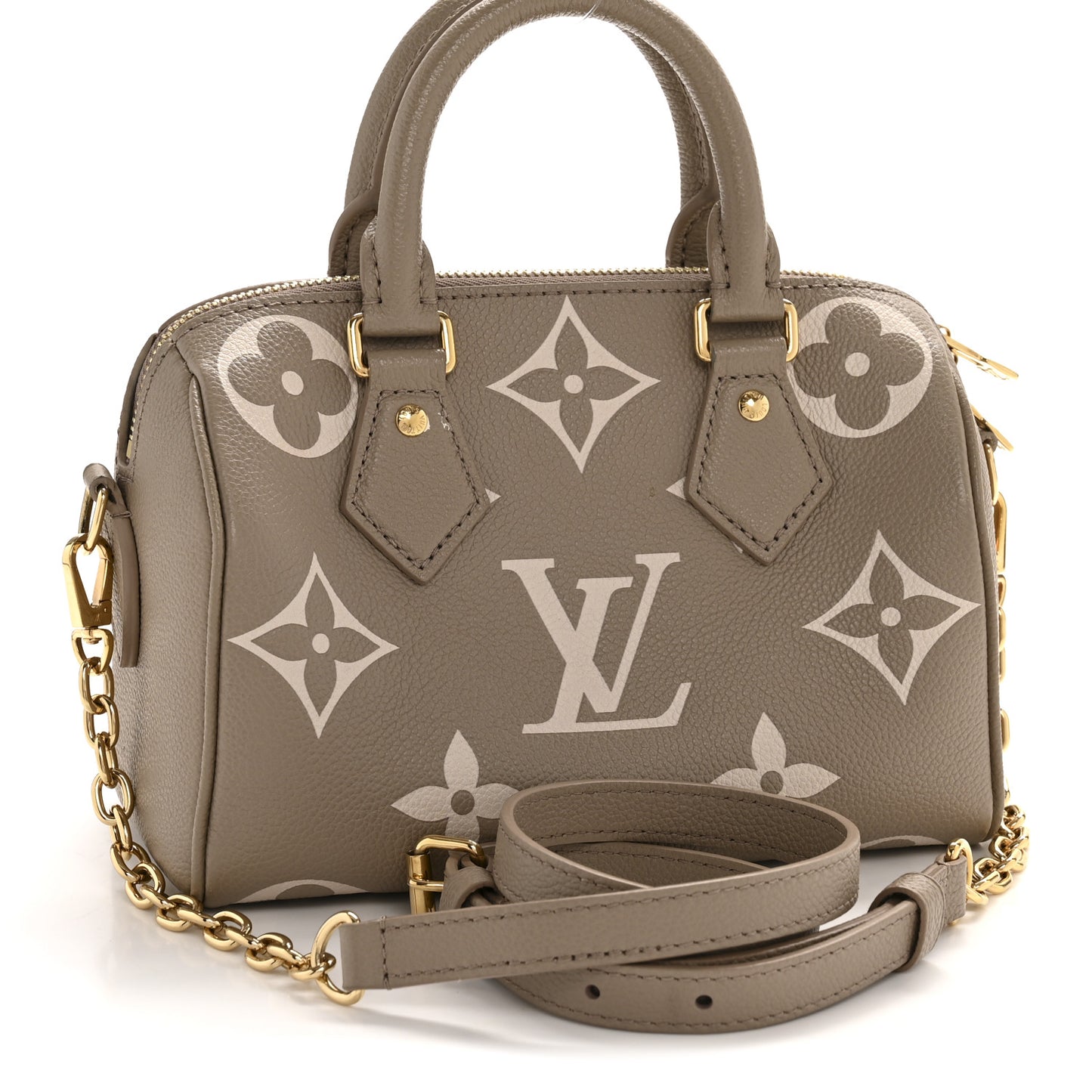Empreinte Monogram Giant Speedy Bandouliere 20 Creme Beige