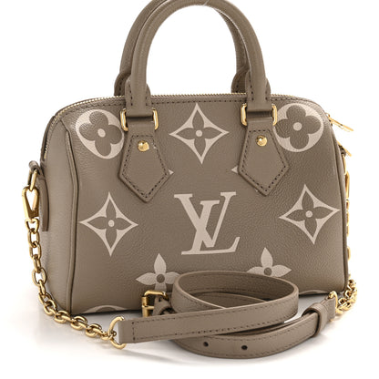 Louis Vuitton Empreinte Monogram Giant Speedy Bandouliere 20 Creme Beige 3 of 11
