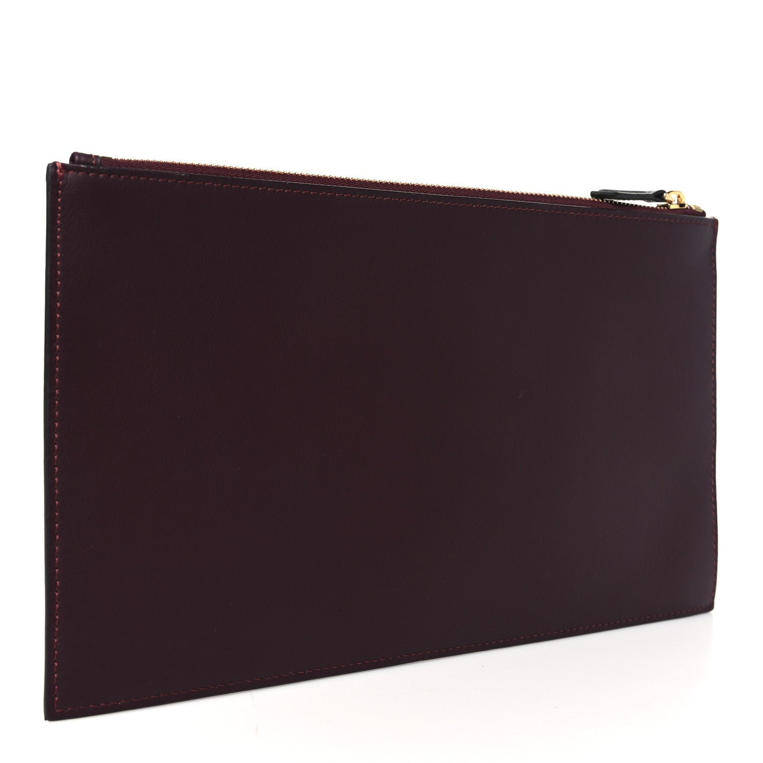 Fendi Vitello Seta Medium Flat Pouch Granata 3 of 9