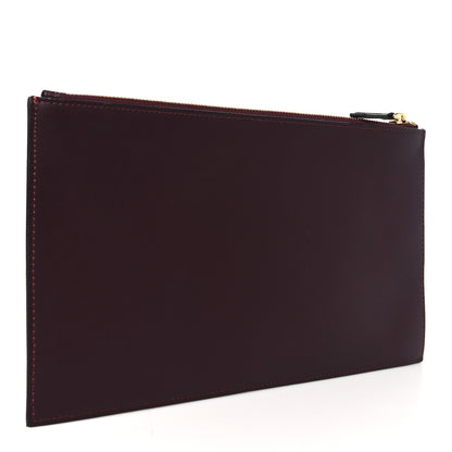 Fendi Vitello Seta Medium Flat Pouch Granata 3 of 9