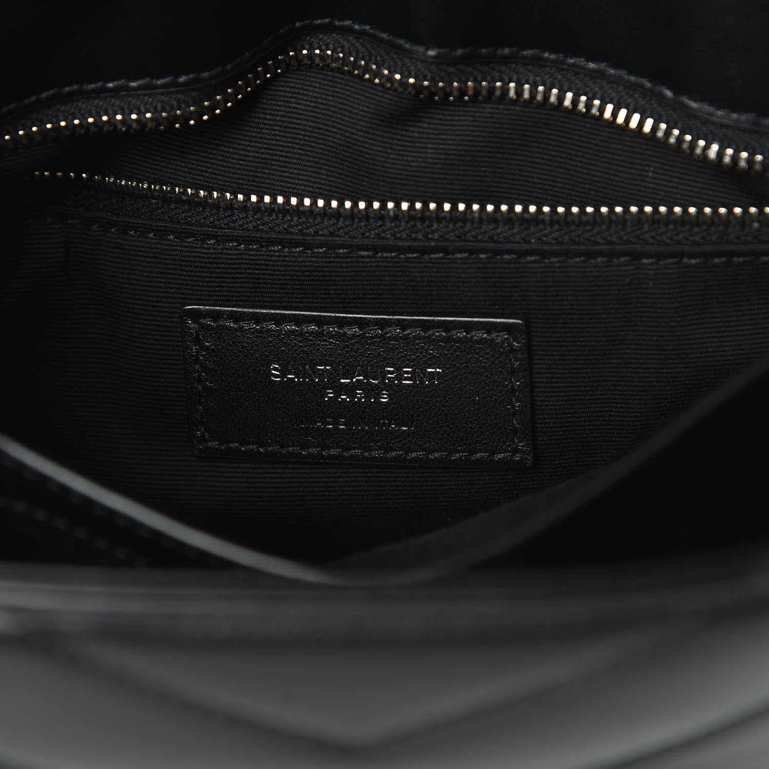 Saint Laurent Calfskin Y Quilted Monogram Toy Loulou Crossbody Bag Black 6 of 10