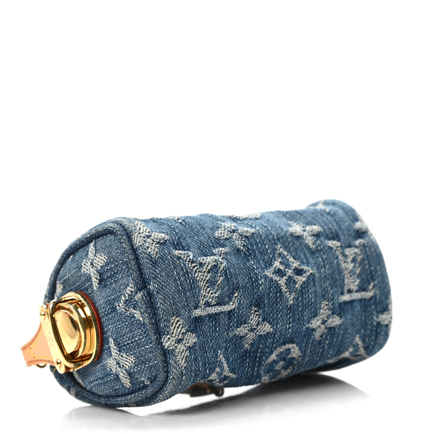 Monogram Denim Pochette Speedy PM Key Holder Blue