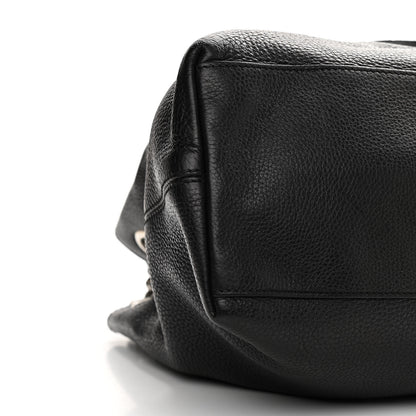 Gucci Pebbled Calfskin Studded Medium Soho Chain Shoulder Bag Black 11 of 12