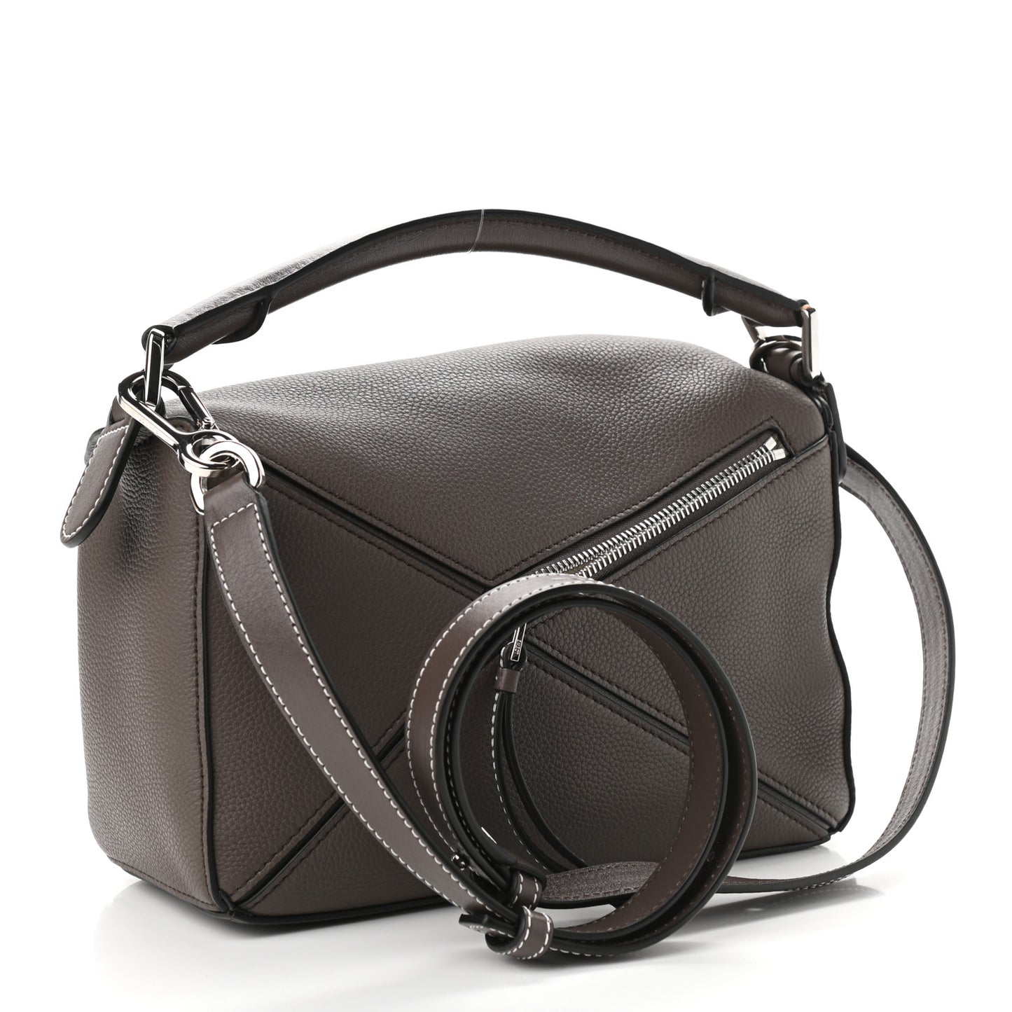 Calfskin Small Puzzle Bag Dark Taupe