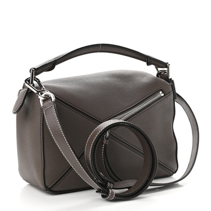 Loewe Calfskin Small Puzzle Bag Dark Taupe 3 of 10