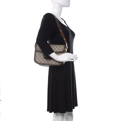 Gucci GG Supreme Monogram Horsebit 1955 Shoulder Bag Beige Brown Sugar 2 of 12