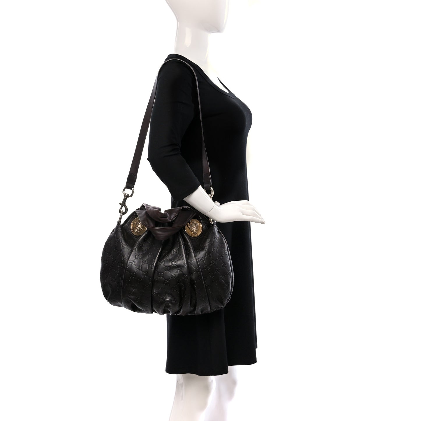 Guccissima Small Hysteria Top Handle Bag Chocolate