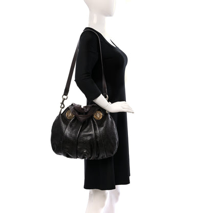 Gucci Guccissima Small Hysteria Top Handle Bag Chocolate 2 of 10