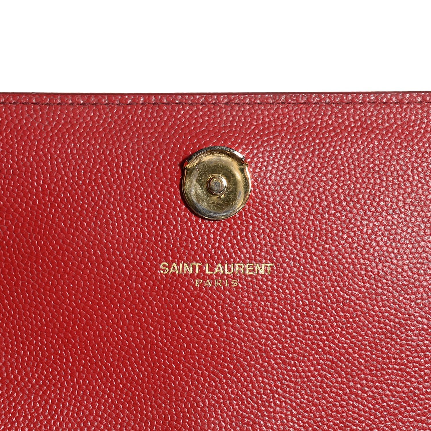 Saint Laurent Grain De Poudre Small Classic Monogram Satchel Red 6 of 9