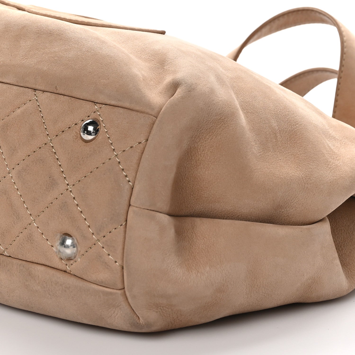 Chanel Suede Large Trianon Tote Beige 10 of 10