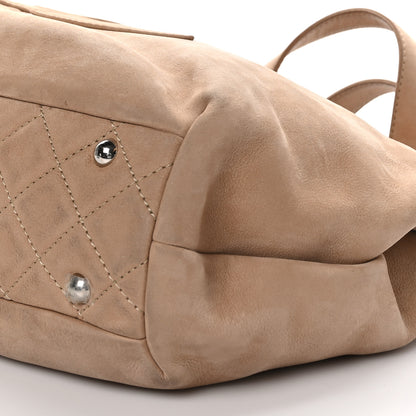 Chanel Suede Large Trianon Tote Beige 10 of 10