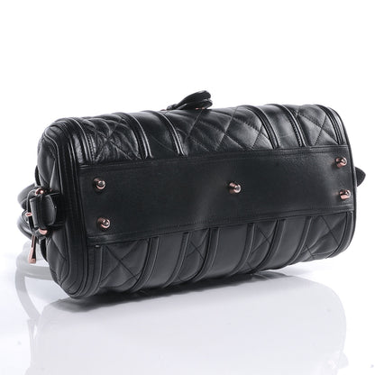 Burberry Calfskin Quilted Manor Satchel Black 4 of 8