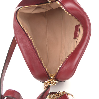 Gucci Monogram Azalea Calfskin Matelasse Diagonal Small GG Marmont Chain Shoulder Bag Beige Ebony New Cherry Red 5 of 12