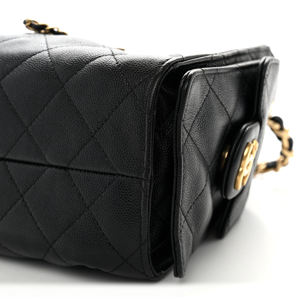 Chanel Caviar Quilted Mini Chanel 25 Handbag Black 10 of 10