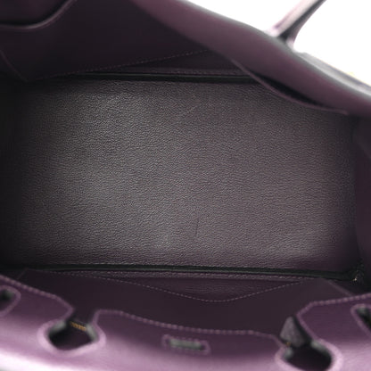 Hermes Taurillon Clemence Birkin 30 Raisin 5 of 13