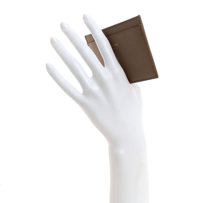 Celine Grained Calfskin Multifunction Card Holder Taupe 2 of 8