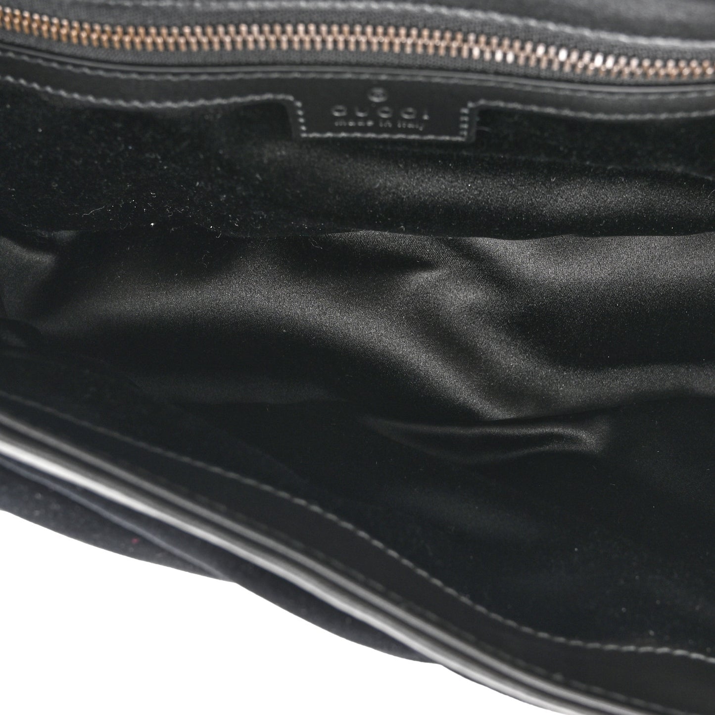 Velvet Matelasse Double G Studs Small Torchon GG Marmont Shoulder Bag Black