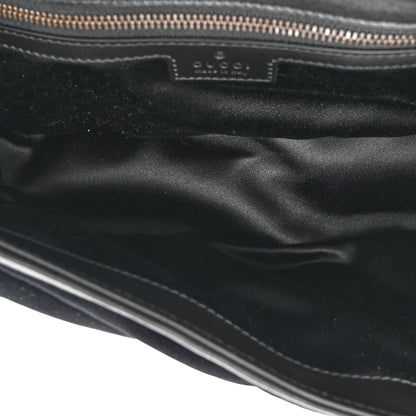 Gucci Velvet Matelasse Double G Studs Small Torchon GG Marmont Shoulder Bag Black 5 of 11