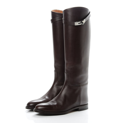 Hermes Box Kelly Jumping Boots 39 Chocolate 3 of 17