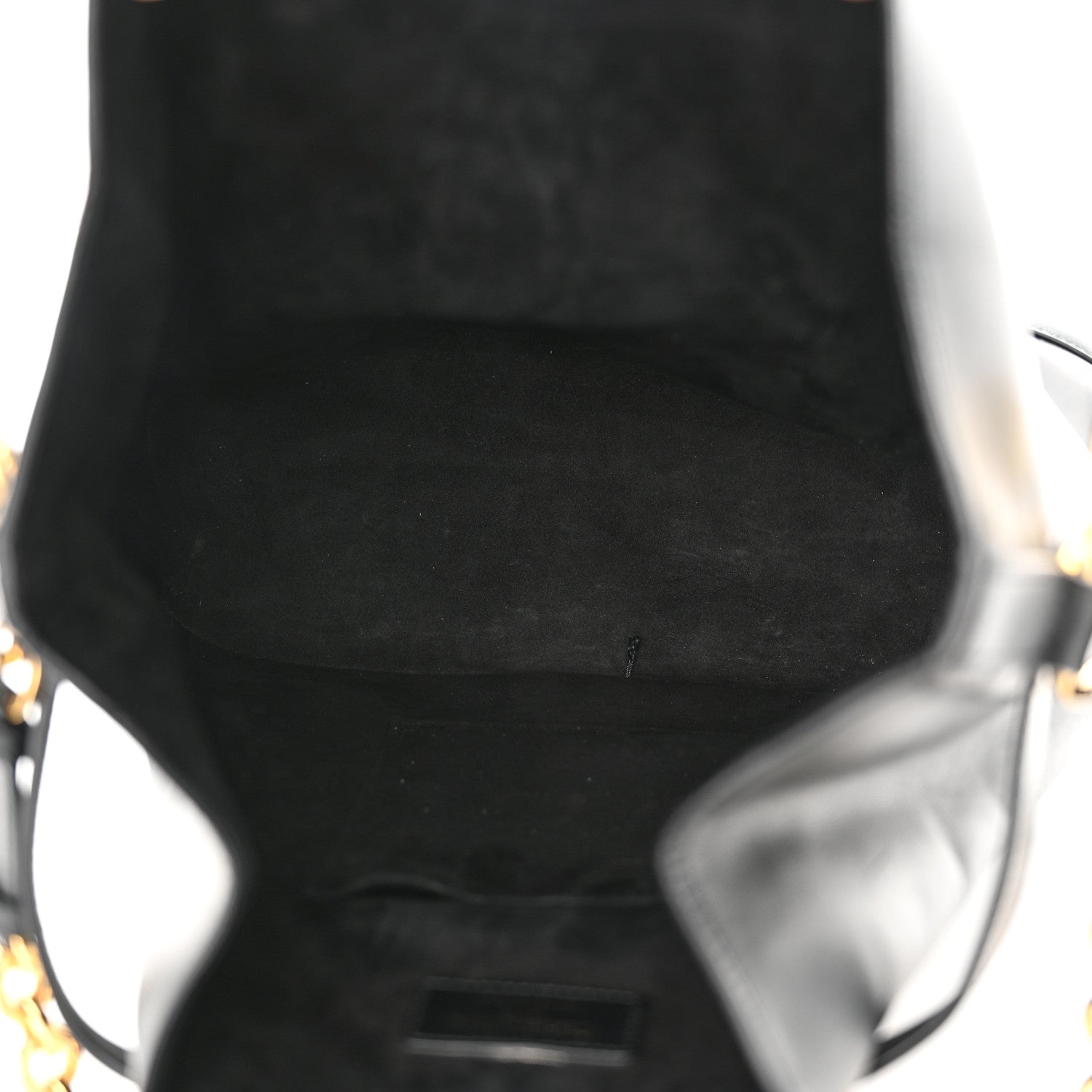 Christian Dior Calfskin CD Embossed Large C'est Chain Bucket Bag Black 5 of 14