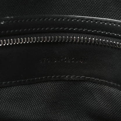 Gucci Soft GG Supreme Monogram Appia Calfskin Web Medium Carry On Duffle Bag Black Grey 6 of 11