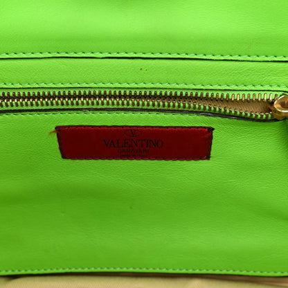 Valentino Garavani Vitello Small Rockstud Tote Green Fluo 6 of 12