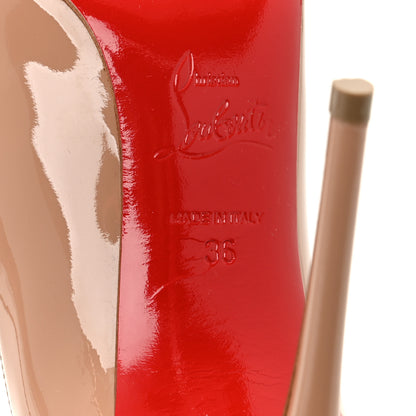 Christian Louboutin Patent Pigalle Follies 100 Pumps 36 Nude 8 of 8