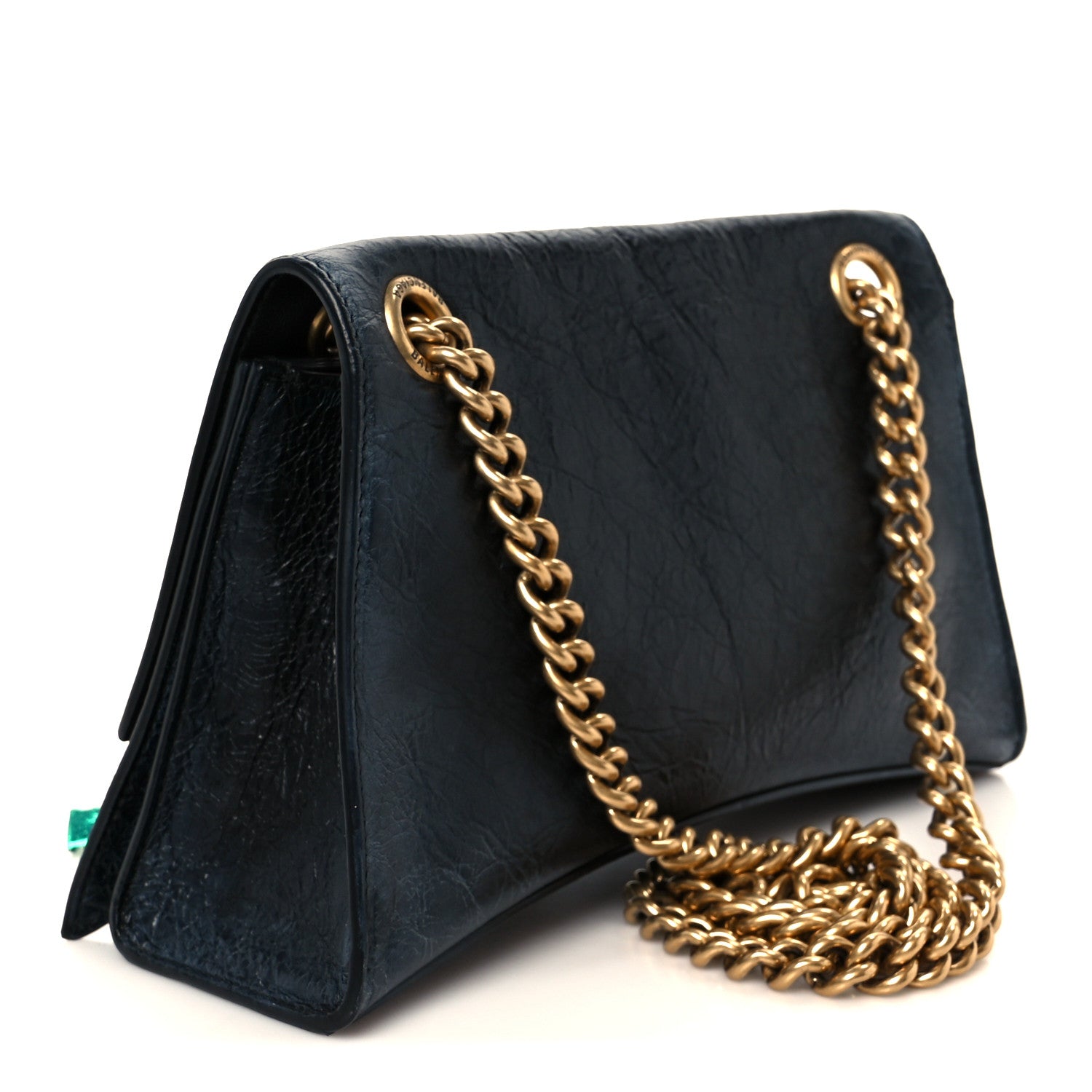Balenciaga Crushed Calfskin Quilted Small Souvenirs Crush Chain Bag Black 3 of 12