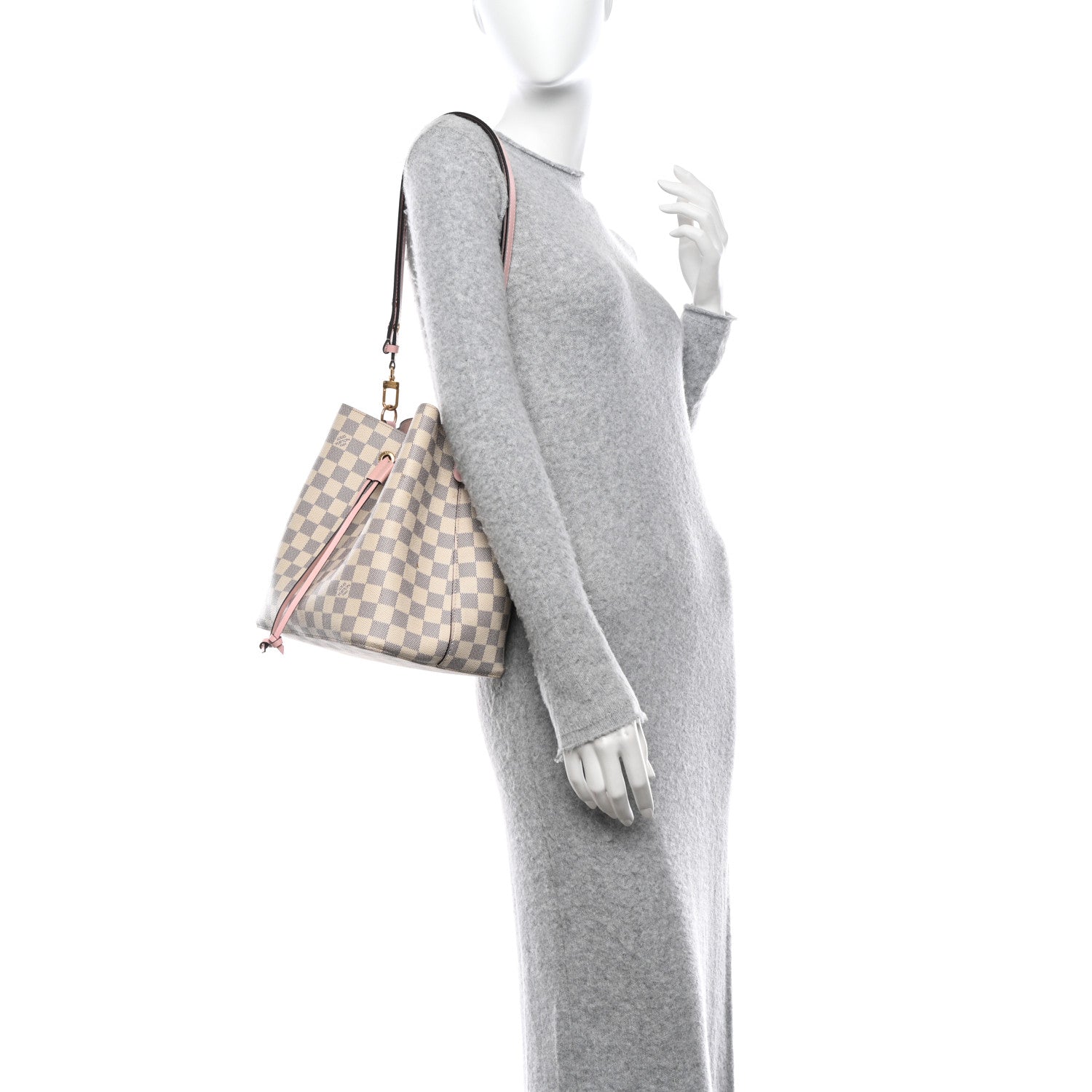 Louis Vuitton Damier Azur Neonoe MM Eau De Rose 2 of 12