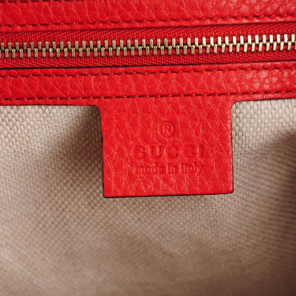 Gucci Pebbled Calfskin Medium Soho Chain Shoulder Bag Sun Orange 6 of 8