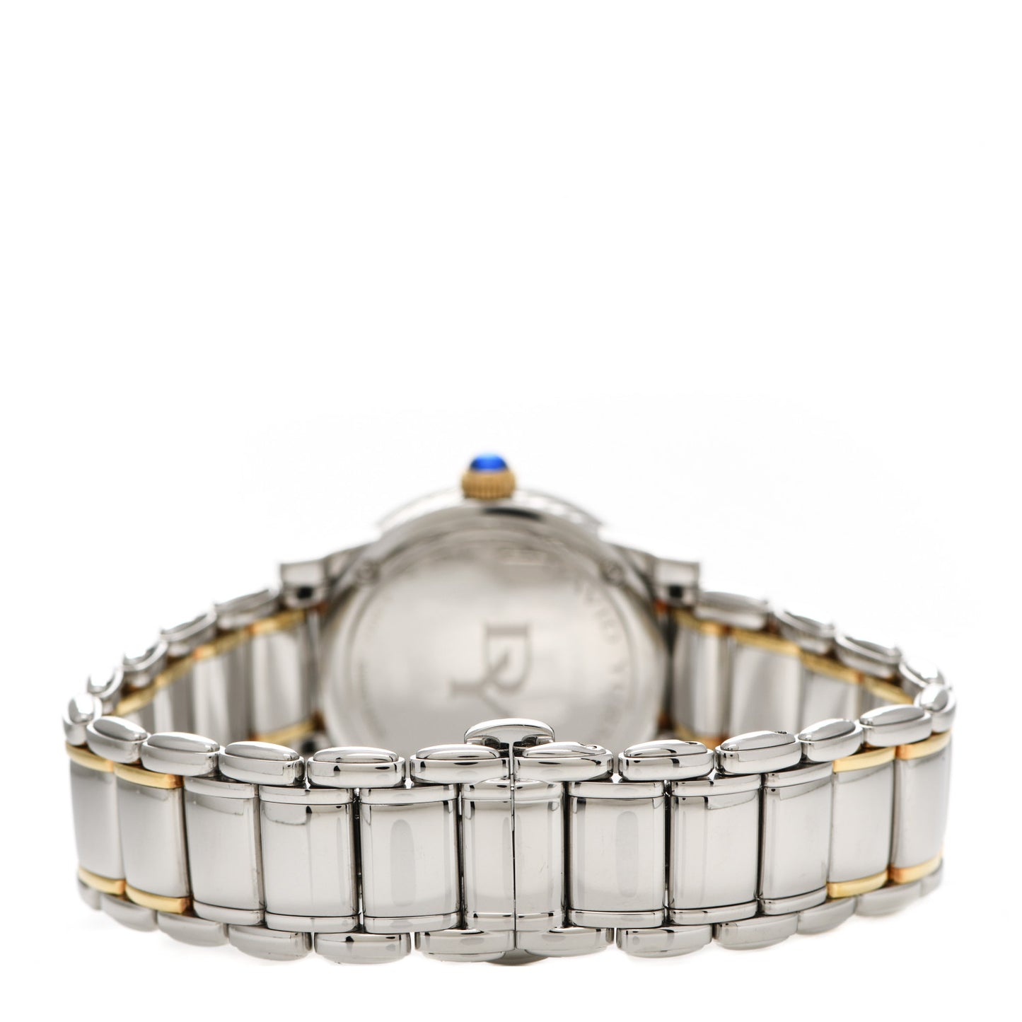 Stainless Steel 18K Yellow Gold Diamond Bezel Mother of Pearl 30mm Classic Quartz Watch