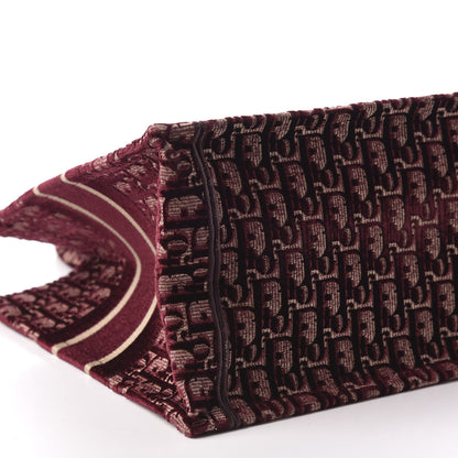Christian Dior Oblique Velvet Medium Book Tote Burgundy 5 of 8