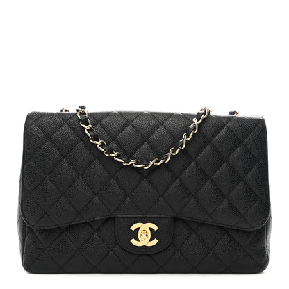 Chanel Caviar Quilted Jumbo Single Flap Black 1 of 11