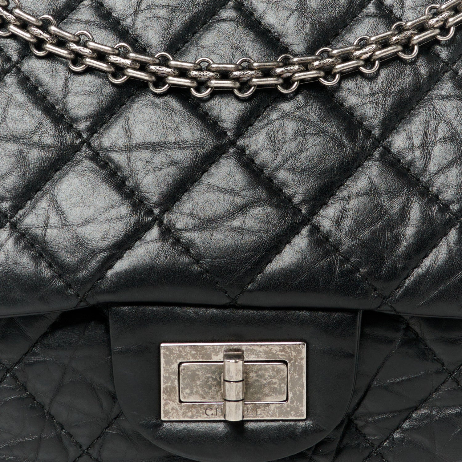 Chanel Aged Calfskin Quilted 2.55 Reissue 227 Flap Black 8 of 10